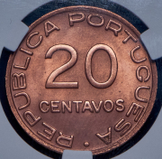 20 центаво 1936 (Мозамбик) (в слабе)