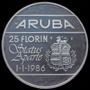 25 флоринов 1986 "Независимость" (Аруба)
