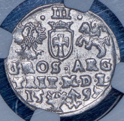 3 гроша 1597 (Литва) (в слабе)