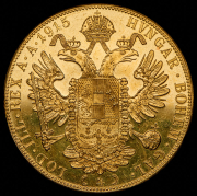 4 дуката 1915. Рестрайк (Австрия)