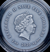 5 долларов 2020 "Волк" (Ниуэ)