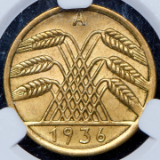 5 пфеннигов 1936 (Германия) (в слабе) А