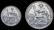 Набор из 2 сер. монет 10, 20 сантимов 1937 (Французский Индокитай)