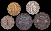 Набор из 5 монет 1887-1943 (Индия)