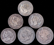 Набор из 6 сер. монет 5, 10 центов (Канада)