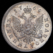 Полуполтинник 1764 ММД-ТI-ЕI