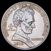 1/2 доллара 1918 "100 лет штату Иллинойс" (США)