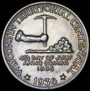 1/2 доллара 1936 "100 лет штату Висконсин" (США)