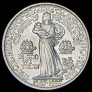 1/2 доллара 1937 "350 лет колонии Роанок" (США) 