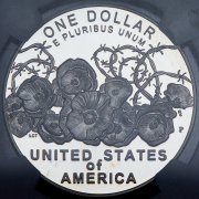 1 доллар "Столетие Первой мировой войны" 2018 (США) (в слабе) P