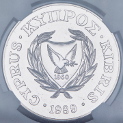 1 фунт 1989 "70 лет Фонду спасения детей" (Кипр) (в слабе)