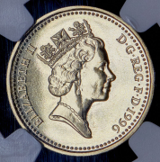 1 фунт 1996 (Великобритания) (в слабе)