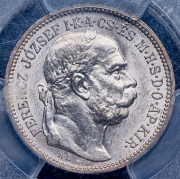 1 крона 1915 (Венгрия) (в слабе) KB