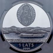 1 лат 2004 "Время и ценности - Латгалия" (Латвия) (в слабе)