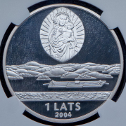 1 лат 2004 "Время и ценности - Латгалия" (Латвия) (в слабе)
