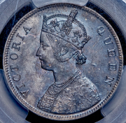 1 рупия 1862 (Британская Ост-Индская Компания) (в слабе)