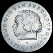10 марок 1970 "200 лет со дня рождения Людвига ван Бетховена" (ГДР)