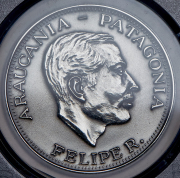 100 песо 1988. Пробная (Королевство Араукания и Патагония) (в слабе)