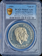 100 песо 1989 (Араукания и Патагония) (в слабе)