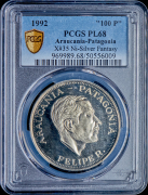 100 песо 1992 (Араукания и Патагония) (в слабе)