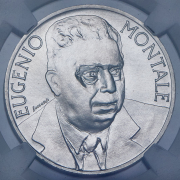 1000 лир 1996 "100 лет со дня рождения Эудженио Монтале" (Италия) (в слабе) R