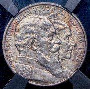 2 марки 1906 "50 лет свадьбе Фридриха I и Луизы Прусской" (Баден) (в слабе)