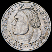 2 марки 1933 "450 лет со дня рождения Мартина Лютера" (Германия) А