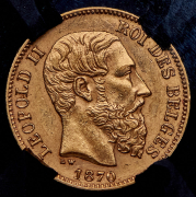 20 франков 1870 (Бельгия) (в слабе)