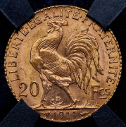 20 франков 1911 (Франция) (в слабе)