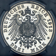 3 марки 1913 "100-летие битвы при Лейпциге" (Саксония) (в слабе) Е