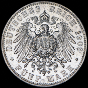 5 марок 1908 (Саксен-Мейнинген) D
