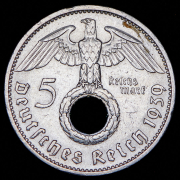 5 марок 1939 (Гемарния) J