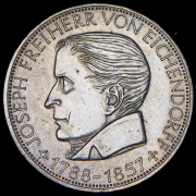 5 марок 1957 "100 лет со дня смерти Йозефа фон Эйхендорфа" (Германия) J