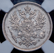 50 пенни 1891 (Финляндия) (в слабе) L