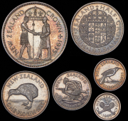 Комплект из 6 сер. монет 1935 "Договор Вайтанги" (Новая Зеландия) (в слабах)