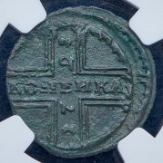 Копейка 1728 (в слабе) (брак)