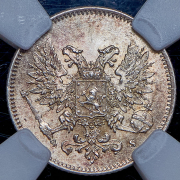 Набор из 2 сер. монет 25 и 50 пенни 1916-1917 (Финляндия) (в слабах) S