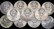 Набор из 33 памятных монет Рубль 1978-1991 (СССР)