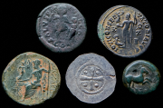 Набор из 5 античных монет