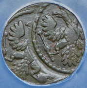 Полушка 1736 (в слабе) (брак)