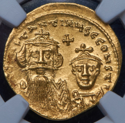 Солид. Константин II и Константин IV. Византия (в слабе)