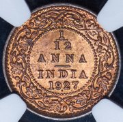 1/12 анны 1927 (Британская Индия) (в слабе)