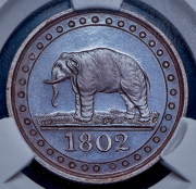 1/192 риксдоллара 1802 (Цейлон) (в слабе)