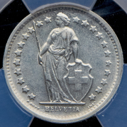 1/2 франка 1965 (Швейцария) (в слабе) B