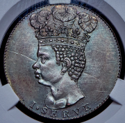 1/2 пенни 1792. Рестрайк (Барбадос) (в слабе)