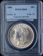 1 доллар 1886 (США) (в слабе)