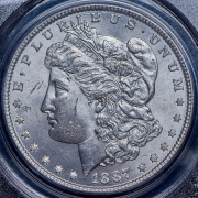 1 доллар 1887 (США) (в слабе) без букв