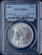 1 доллар 1887 (США) (в слабе)