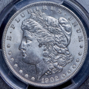 1 доллар 1902 (США) (в слабе) без букв