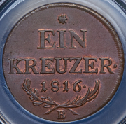1 крйецер 1816 (Австрия) (в слабе) В